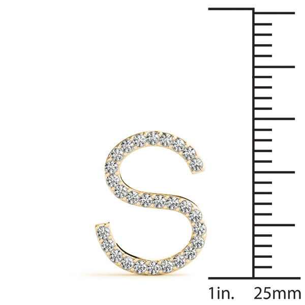 Melisande Letter S Diamond Pendant