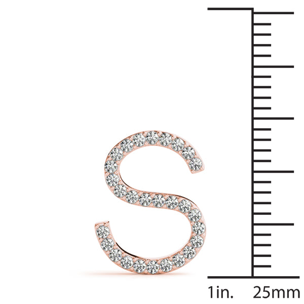 Melisande Letter S Diamond Pendant