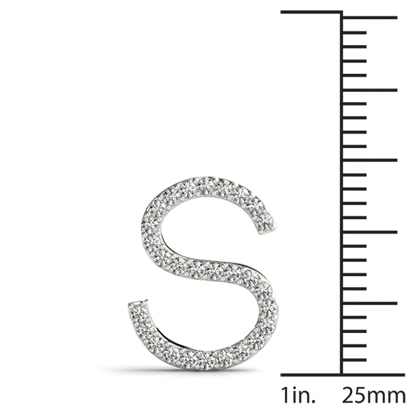 Melisande Letter S Diamond Pendant
