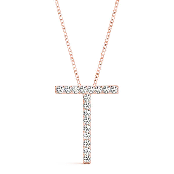 Apolline Letter T Diamond Pendant