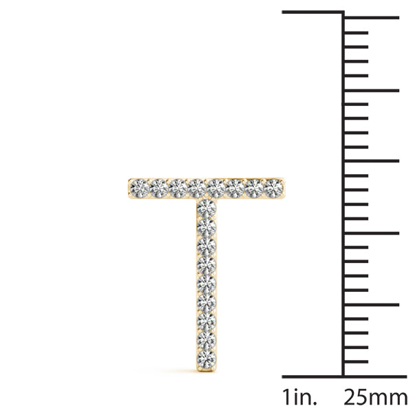 Apolline Letter T Diamond Pendant