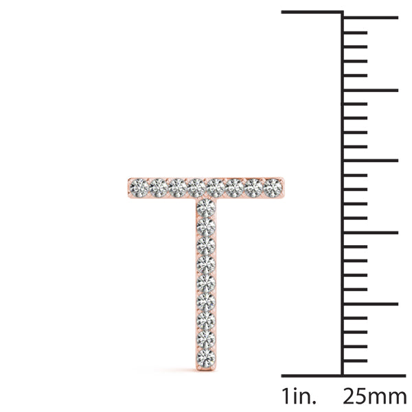 Apolline Letter T Diamond Pendant