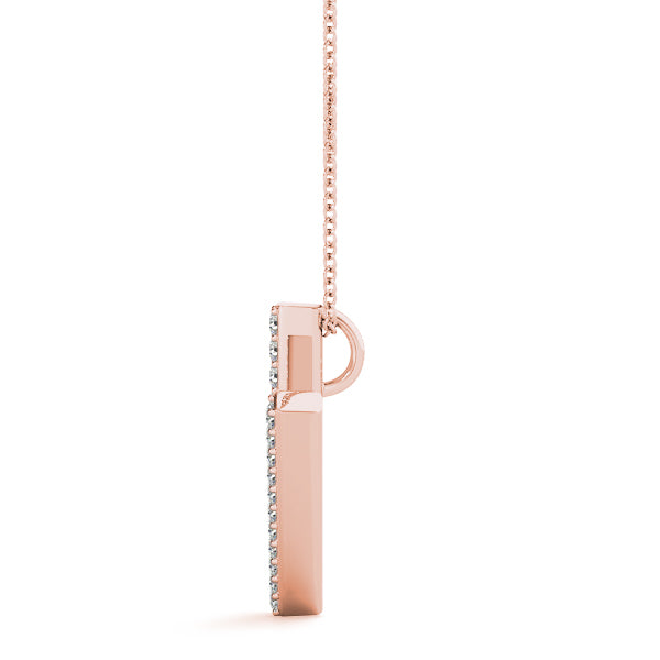 Aveline Letter V Diamond Pendant