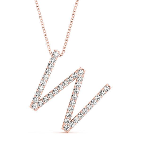 Nerina Letter W Diamond Pendant