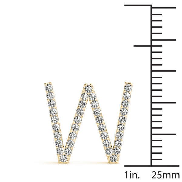 Nerina Letter W Diamond Pendant