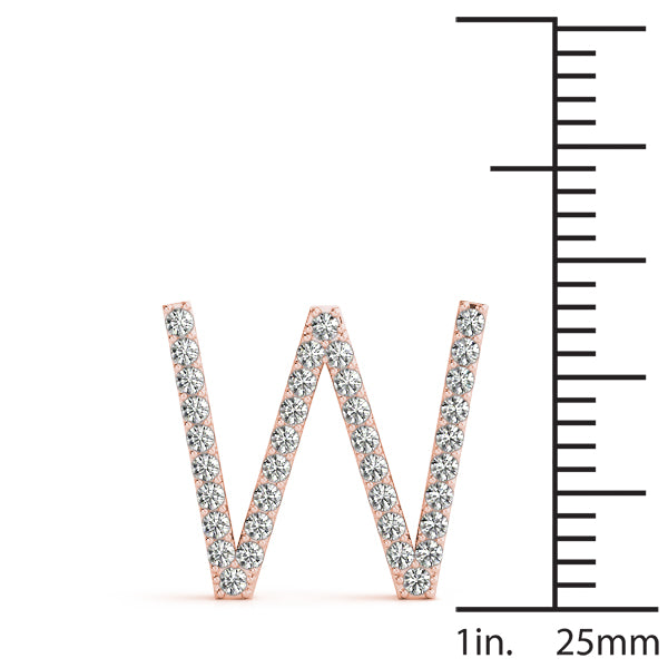 Nerina Letter W Diamond Pendant