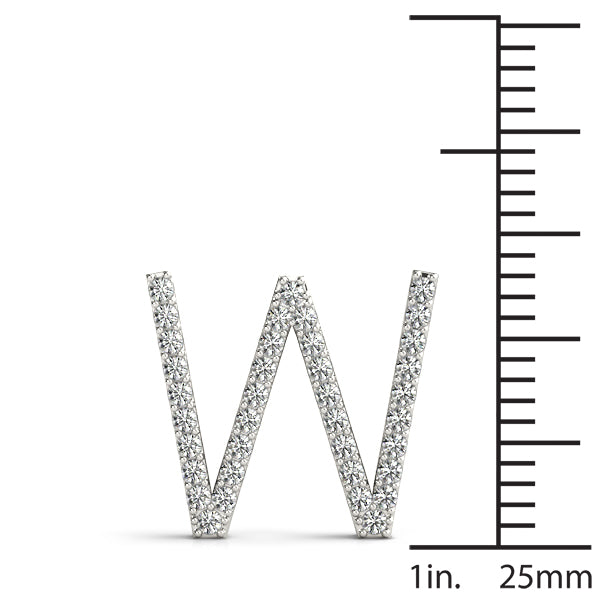 Nerina Letter W Diamond Pendant