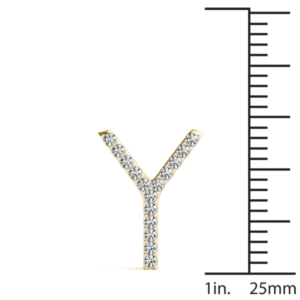 Odelia Letter Y Diamond Pendant