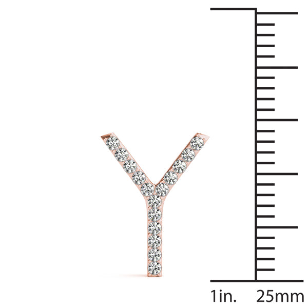 Odelia Letter Y Diamond Pendant