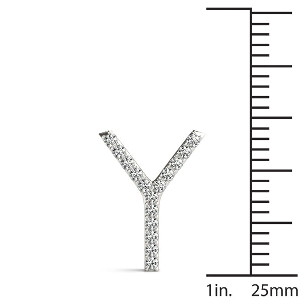 Odelia Letter Y Diamond Pendant