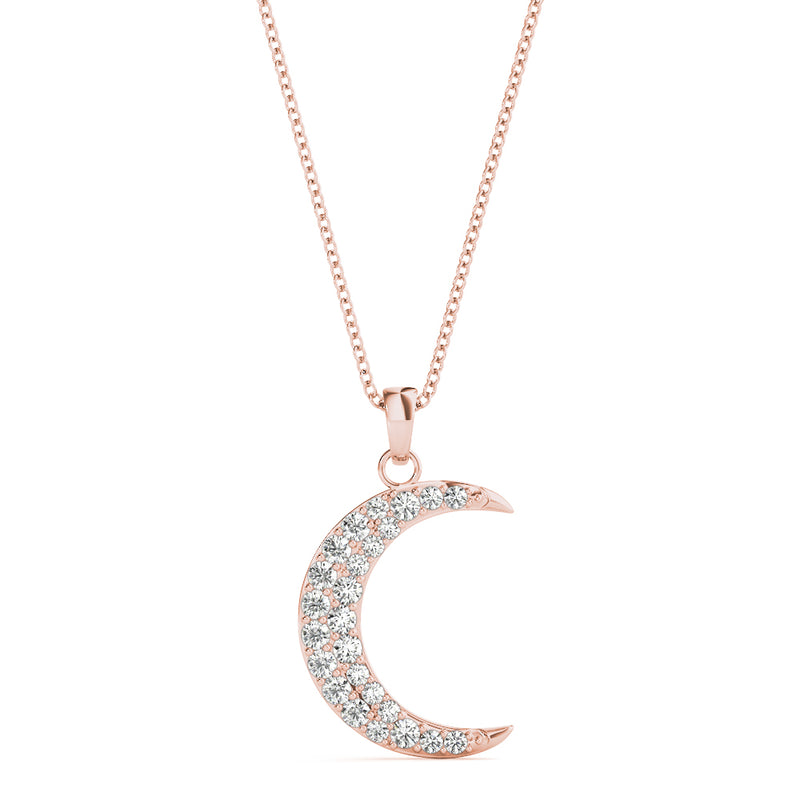 Anara Half-moon Diamond Pendant