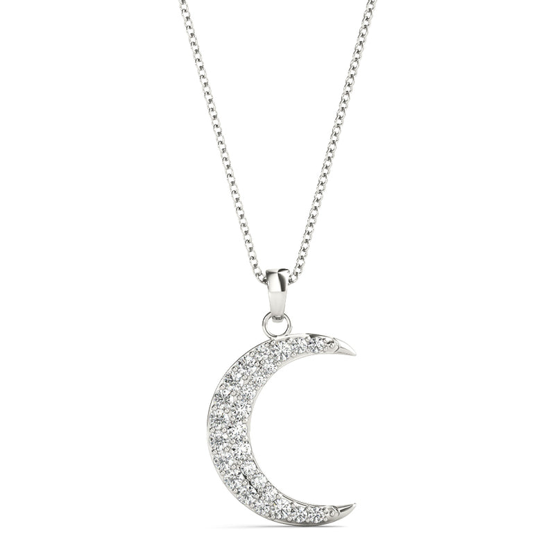 Anara Half-moon Diamond Pendant