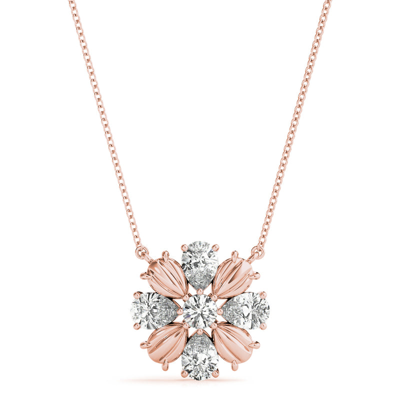 Annelise Flower Diamond Pendant