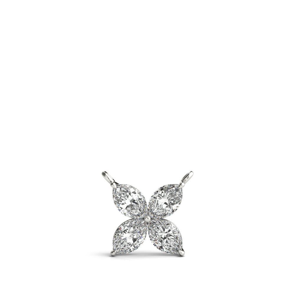 Marquise Diamond Flower Pendant – 0.28 ct