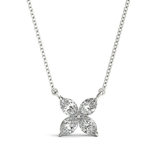 Marquise Diamond Flower Pendant – 0.28 ct