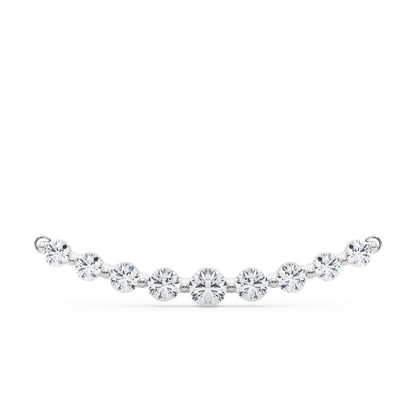 Curved Diamond Bar Pendant – 0.49 ct