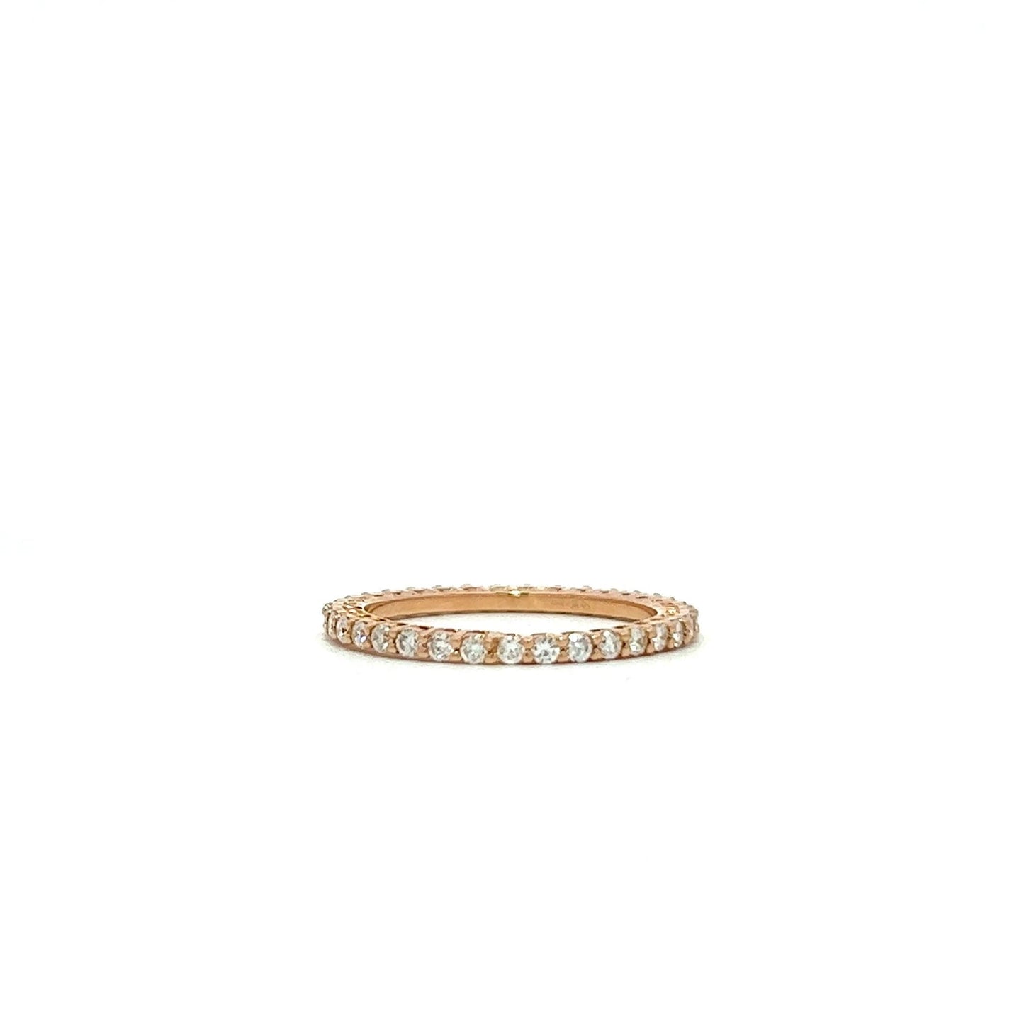 Rose gold eternity ring