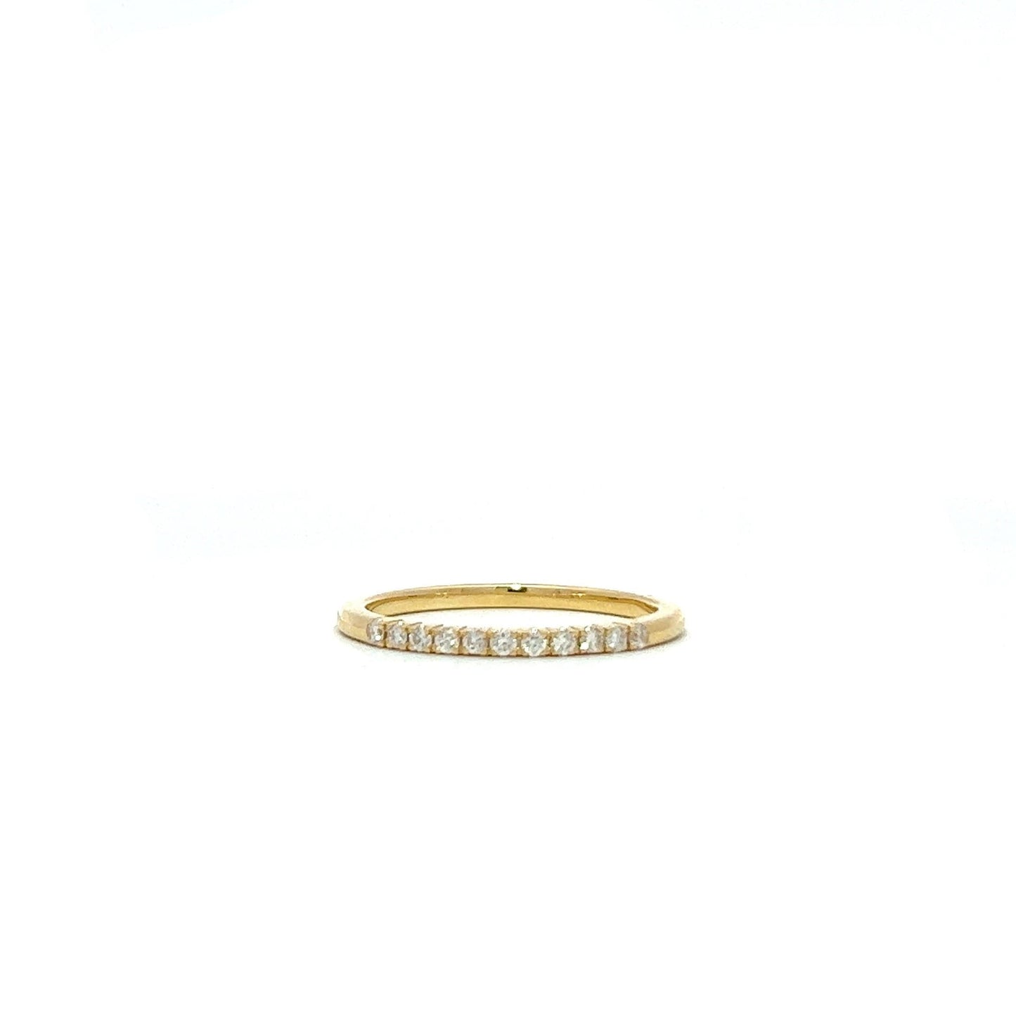 Halfway yellow gold eternity ring