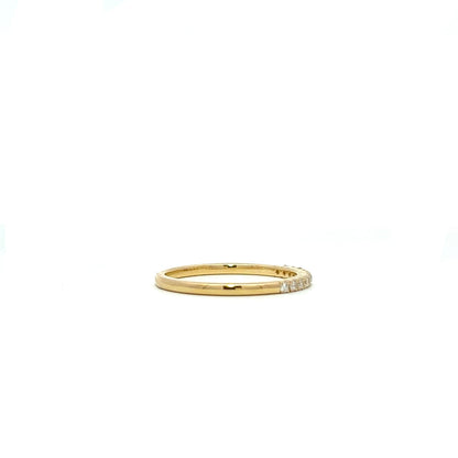 Halfway yellow gold eternity ring