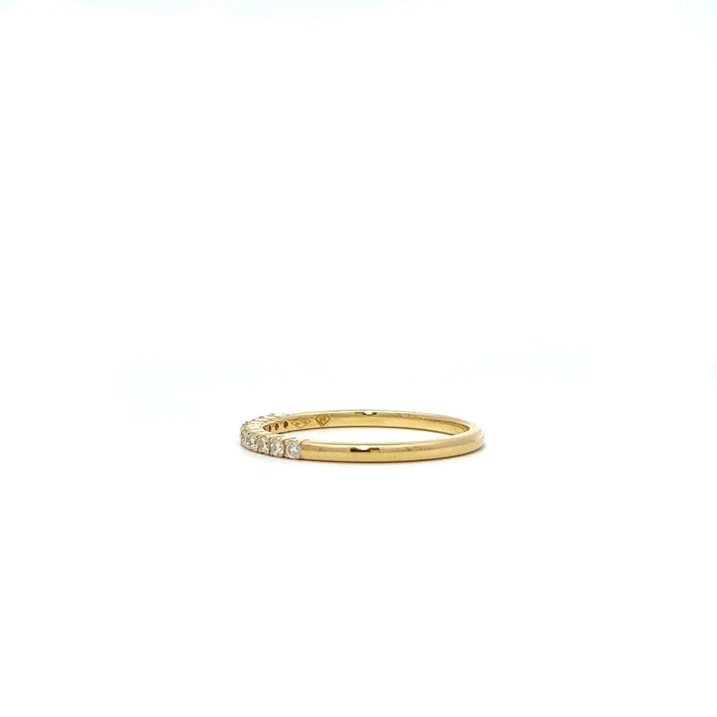 Halfway yellow gold eternity ring