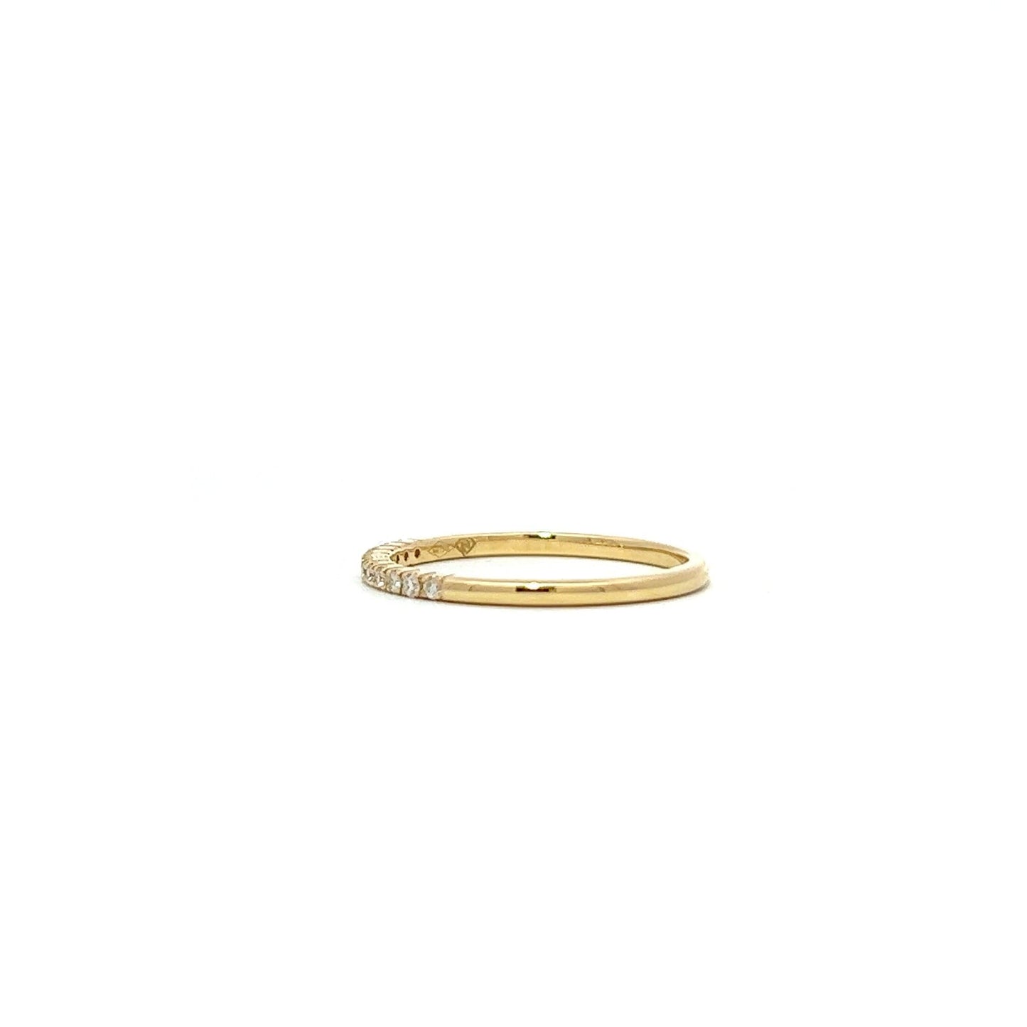 Halfway Yellow gold eternity ring