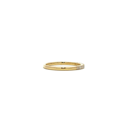 Halfway Yellow gold eternity ring