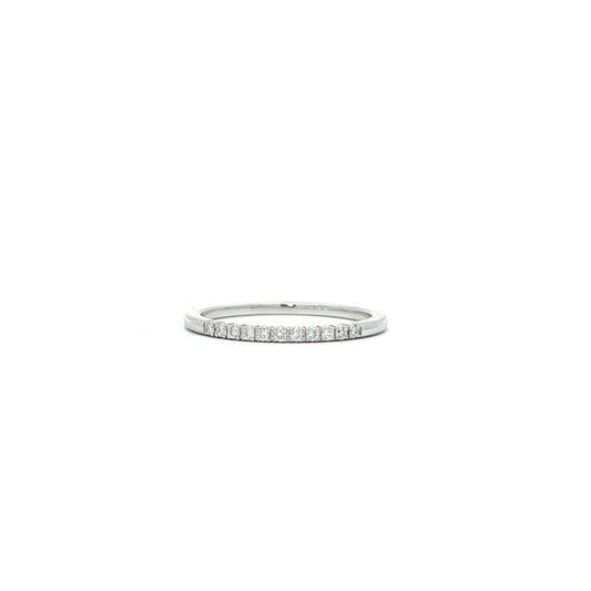 Halfway white gold eternity ring