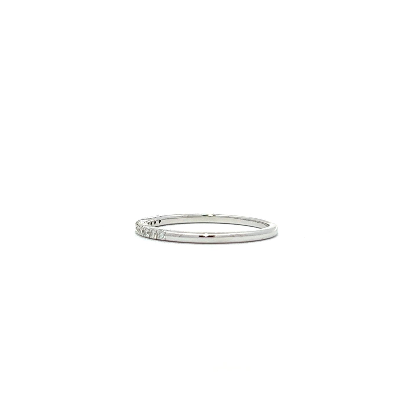 Halfway white gold eternity ring