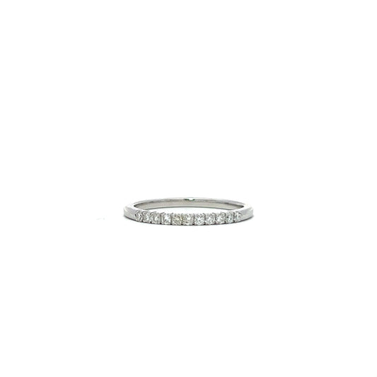 Halfway white gold eternity ring