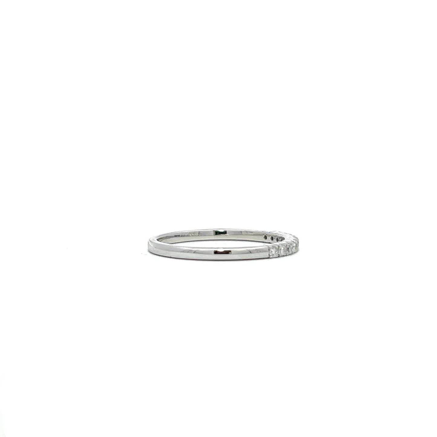 Halfway white gold eternity ring