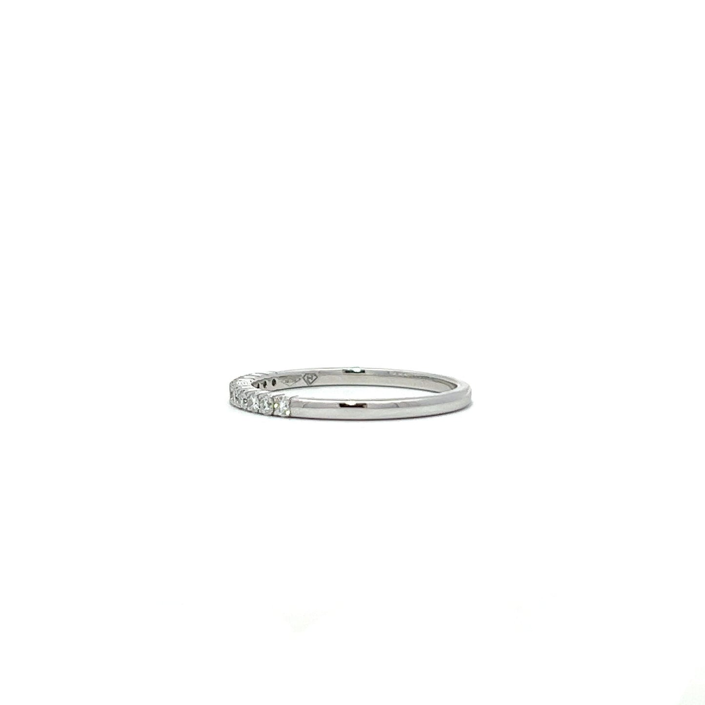 Halfway white gold eternity ring