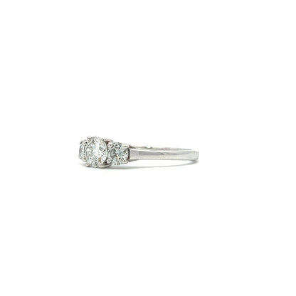 Trilogy white gold ring