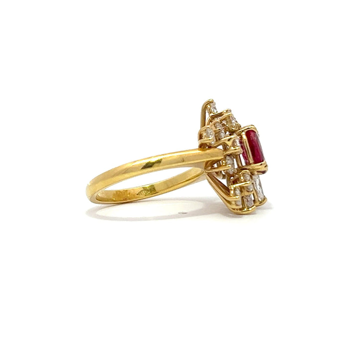 1.05ct Cluster ruby ring