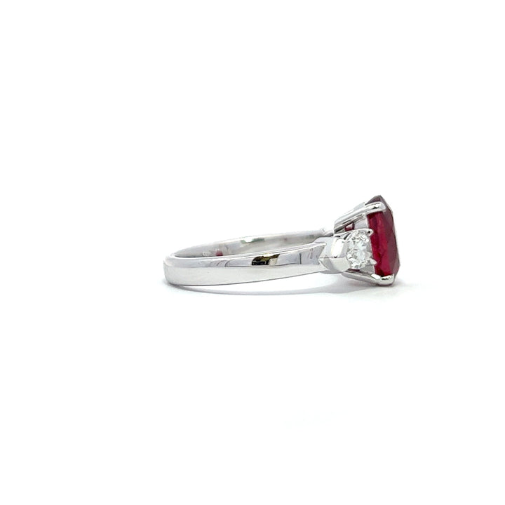 2.7ct Ruby Mozambique Trilogy Ring
