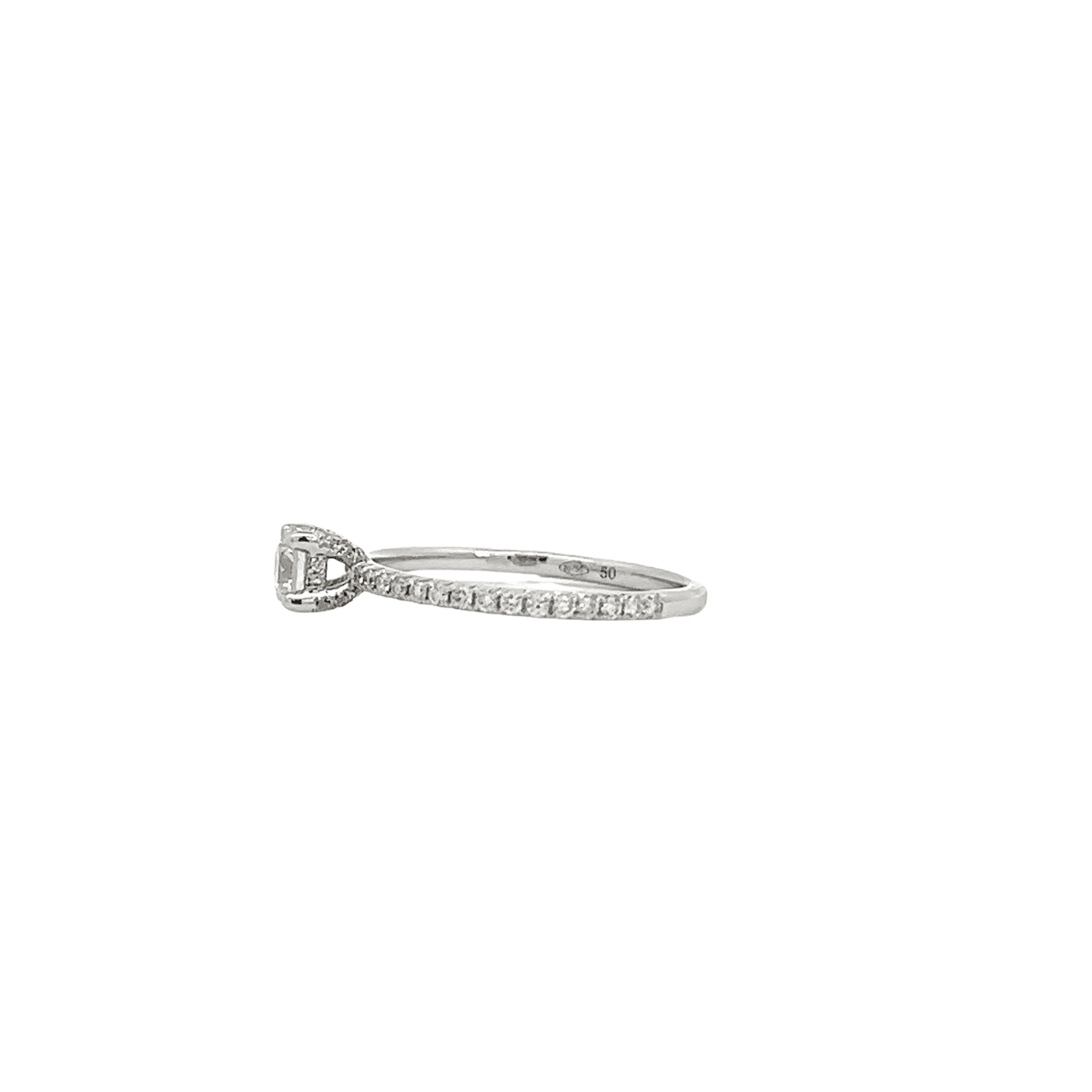 0.29ct round cut diamond ring