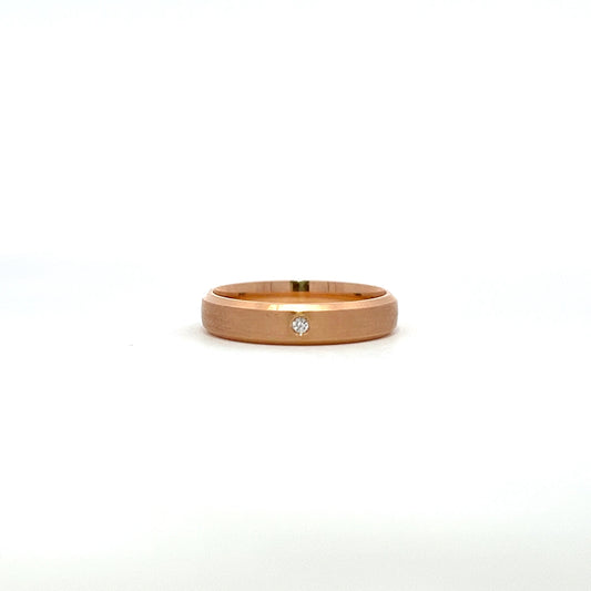 Rose gold 18K diamond band