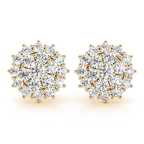 Joachine Pave Cluster Diamond Studs