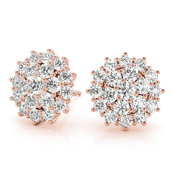 Joachine Pave Cluster Diamond Studs