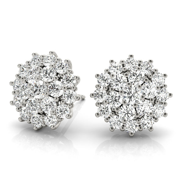 Joachine Pave Cluster Diamond Studs