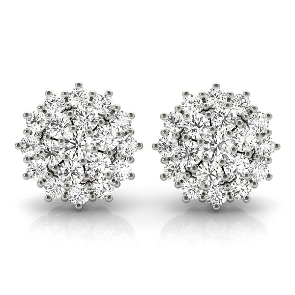 Joachine Pave Cluster Diamond Studs