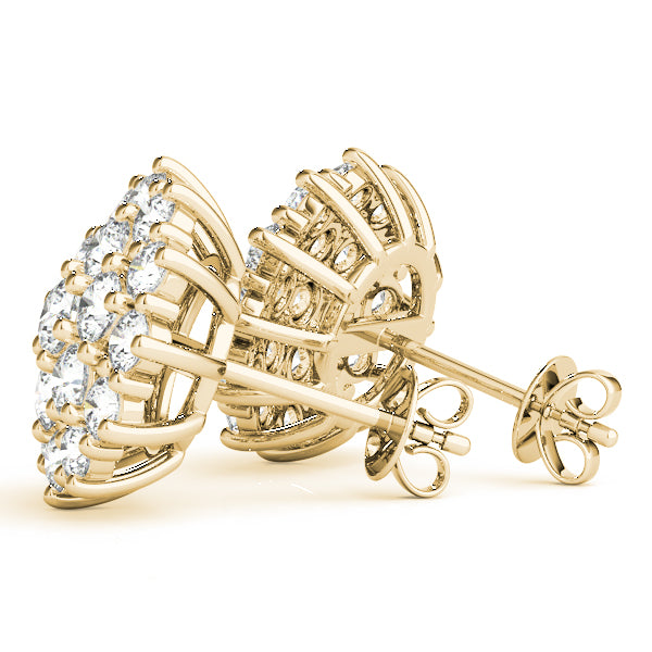 Joachine Pave Cluster Diamond Studs
