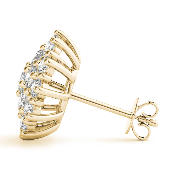 Joachine Pave Cluster Diamond Studs