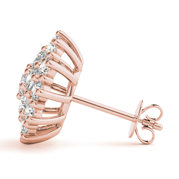 Joachine Pave Cluster Diamond Studs
