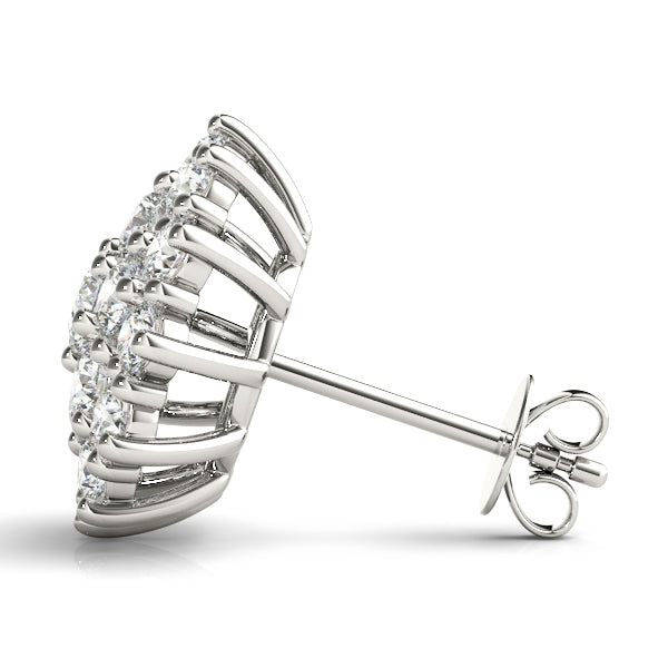 Joachine Pave Cluster Diamond Studs