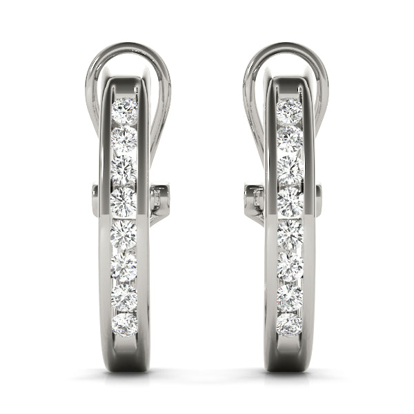 Nadine J-hoop Diamond Earrings