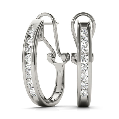Nadine J-hoop Diamond Earrings