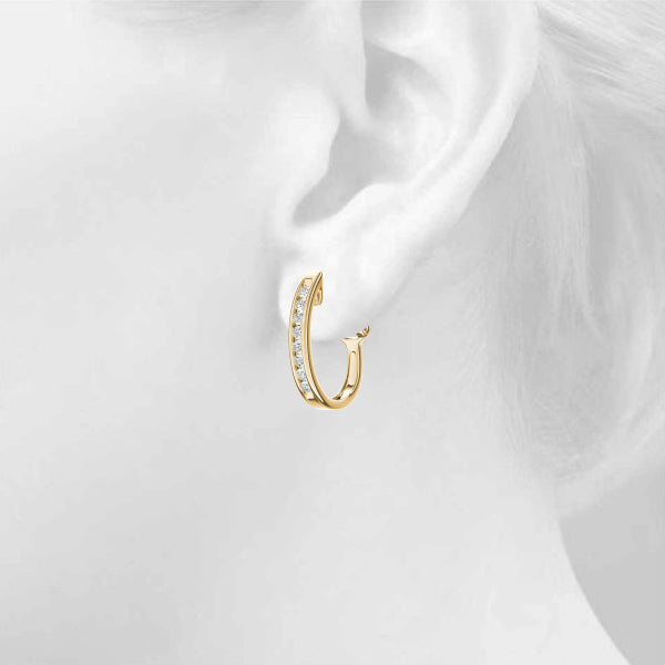 Nadine J-hoop Diamond Earrings