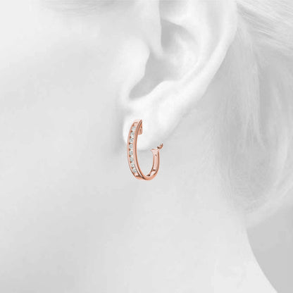 Nadine J-hoop Diamond Earrings