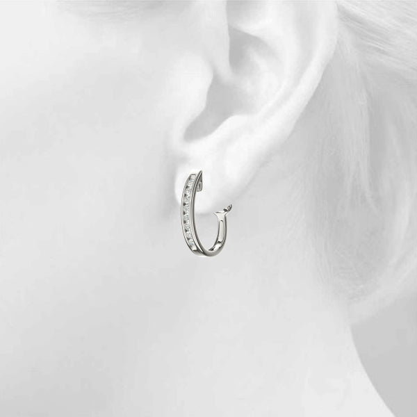 Nadine J-hoop Diamond Earrings