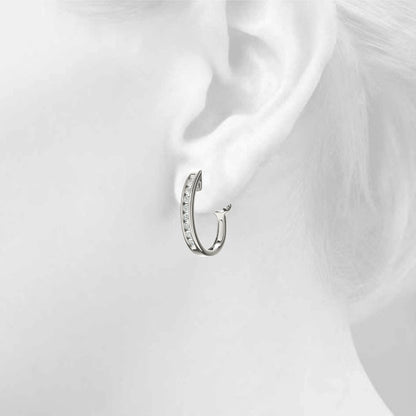 Nadine J-hoop Diamond Earrings